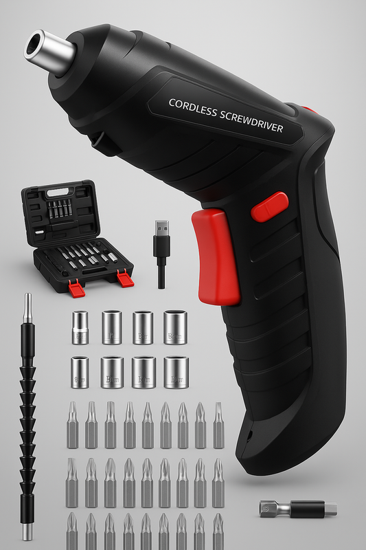 Electric Screwdriver Set, 47 in 1 Rechargeable and Rotatable Cordless Electric Cordless Screwdriver Drill